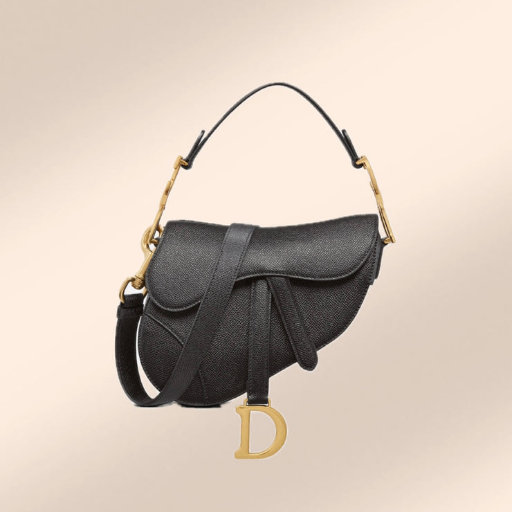 Christian Dior Mini Saddle Bag Grained Calfskin