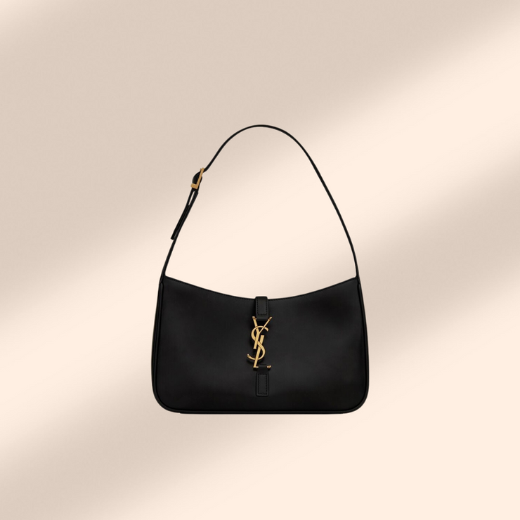 YSL LE 5 À 7 in Smooth Black Leather