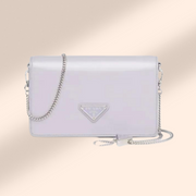 Prada Wisteria Brushed Leather Shoulder Bag