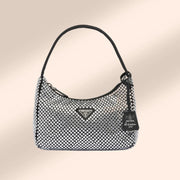 Prada Satin Mini Bag With Crystals